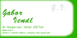 gabor vendl business card